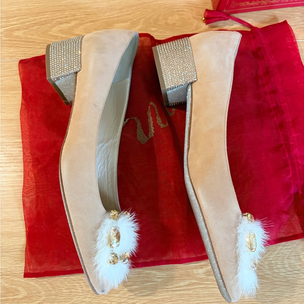 Rene Caovilla fur heels - Picture 3 of 6